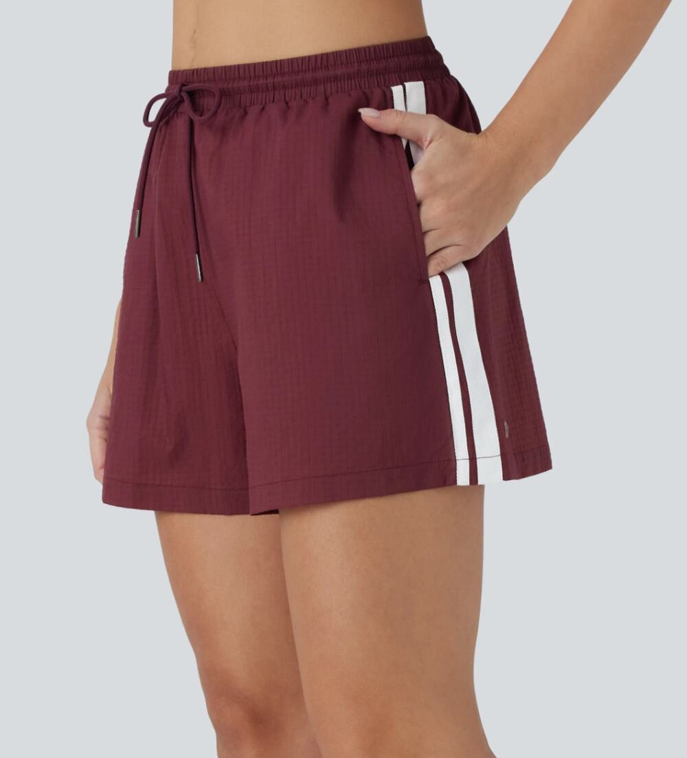 Halara Burgundy Running Shorts Side Stripe XS - NWT– Athleisure Sporty Chic